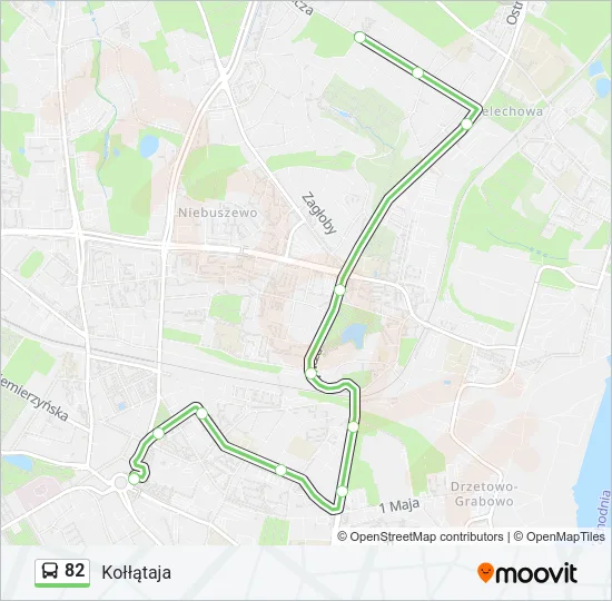 Автобус 82: карта маршрута