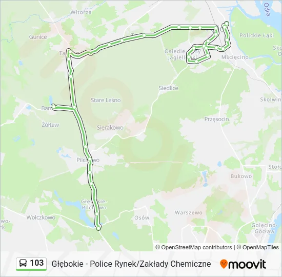Автобус 103: карта маршрута
