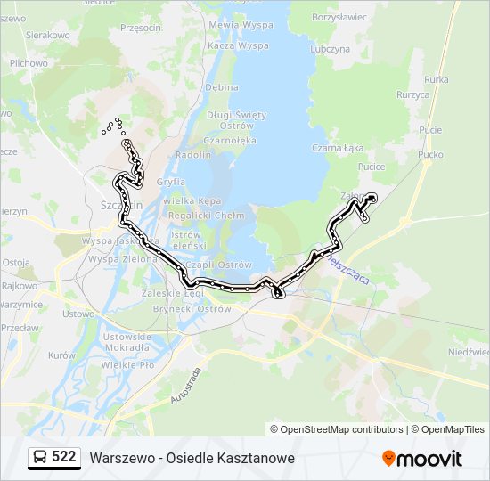 522 bus Line Map