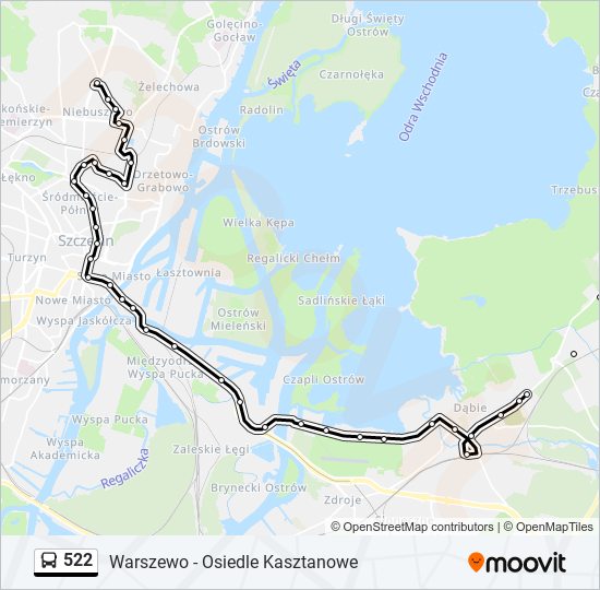 522 bus Line Map