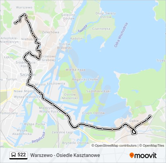 522 bus Line Map