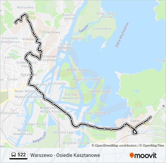 522 bus Line Map