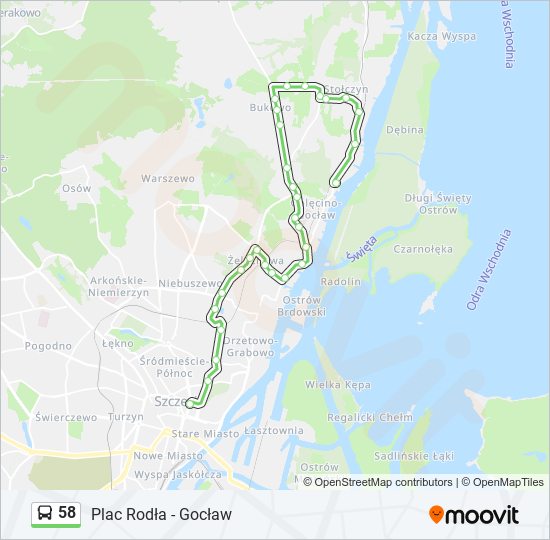 58 bus Line Map