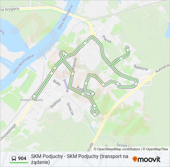 904 bus Line Map