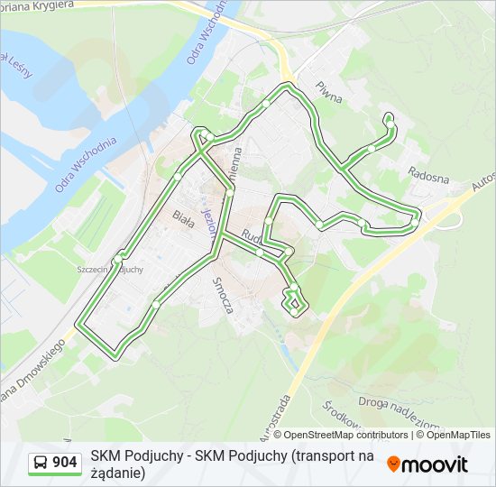 904 bus Line Map