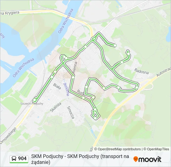904 Bus Line Map