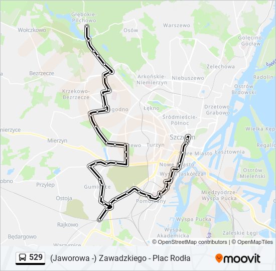 529 bus Line Map