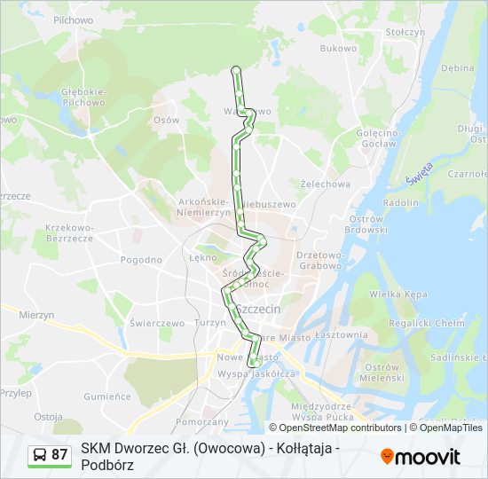 87 bus Line Map