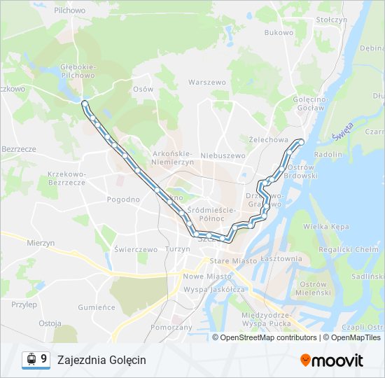 9 light rail Line Map