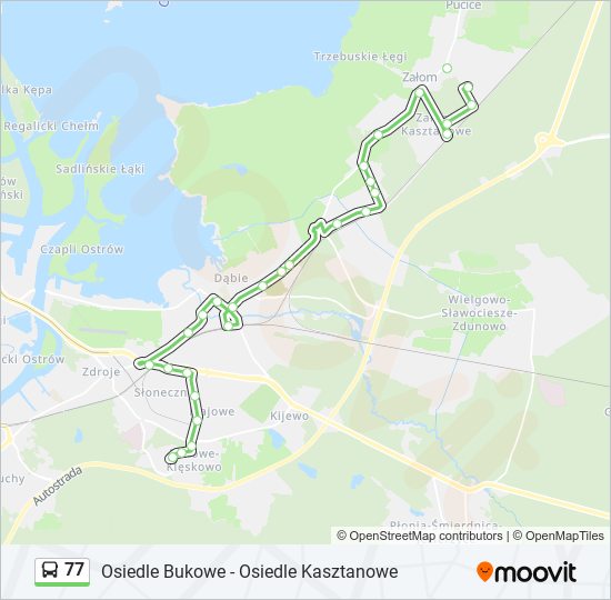 77 bus Line Map