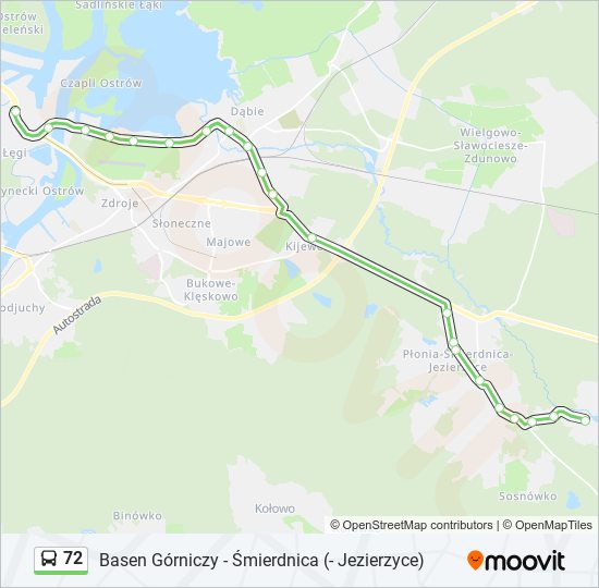 72 bus Line Map