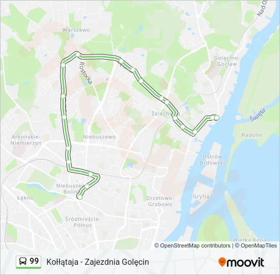 Автобус 99: карта маршрута