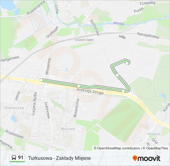 91 bus Line Map