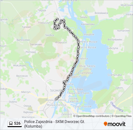 526 bus Line Map