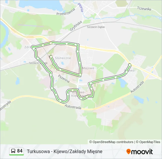 Автобус 84: карта маршрута