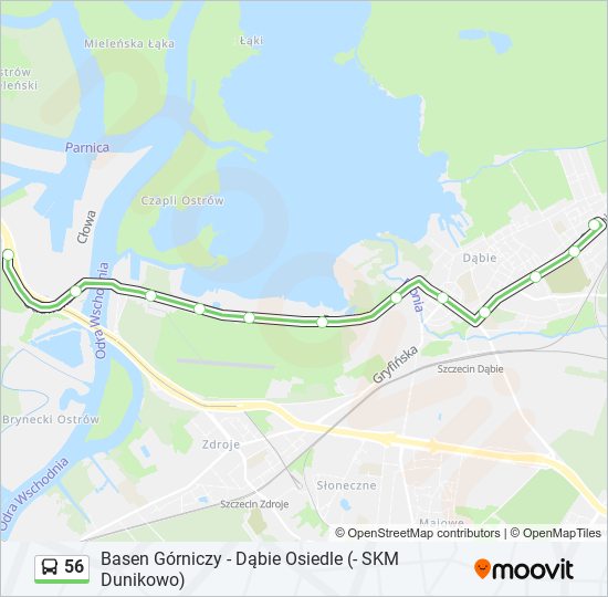 56 bus Line Map