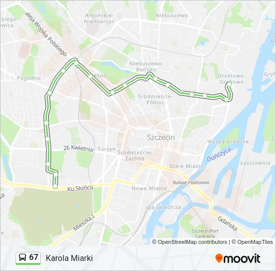 Автобус 67: карта маршрута