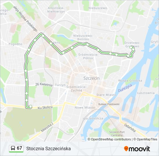 Автобус 67: карта маршрута