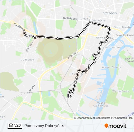 528 bus Line Map