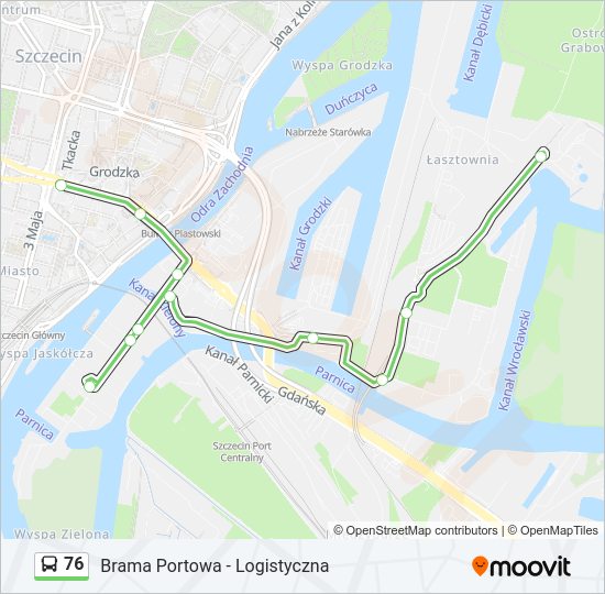 Автобус 76: карта маршрута