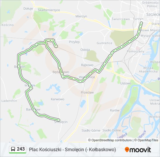 243 bus Line Map