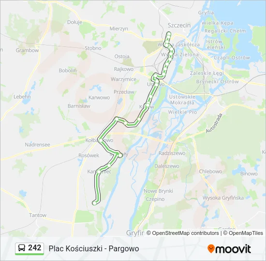 Автобус 242: карта маршрута