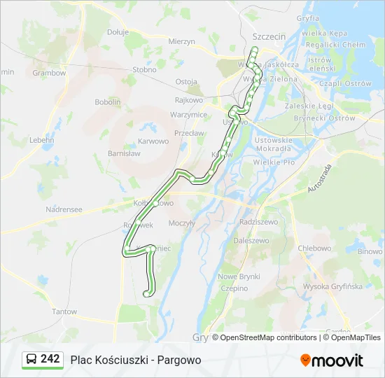 Автобус 242: карта маршрута