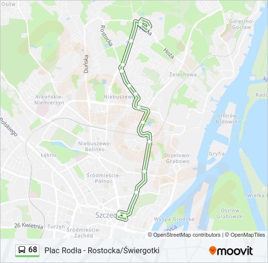 68 bus Line Map