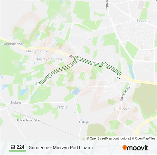 Автобус 224: карта маршрута
