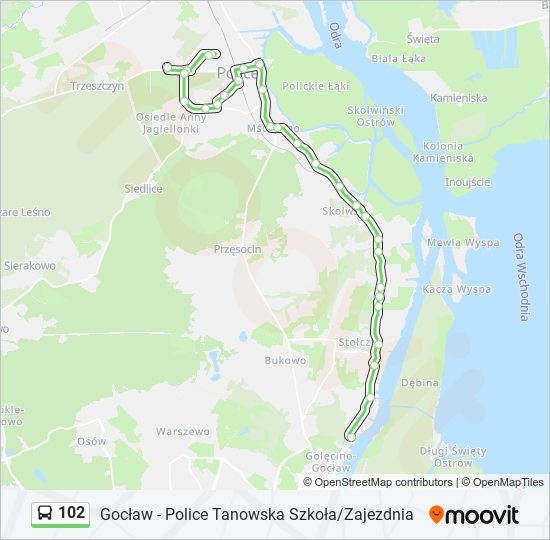 102 bus Line Map