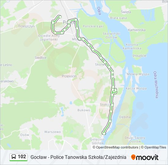 102 bus Line Map