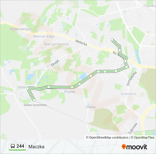 Автобус 244: карта маршрута