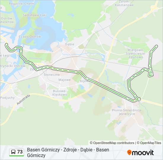 73 bus Line Map