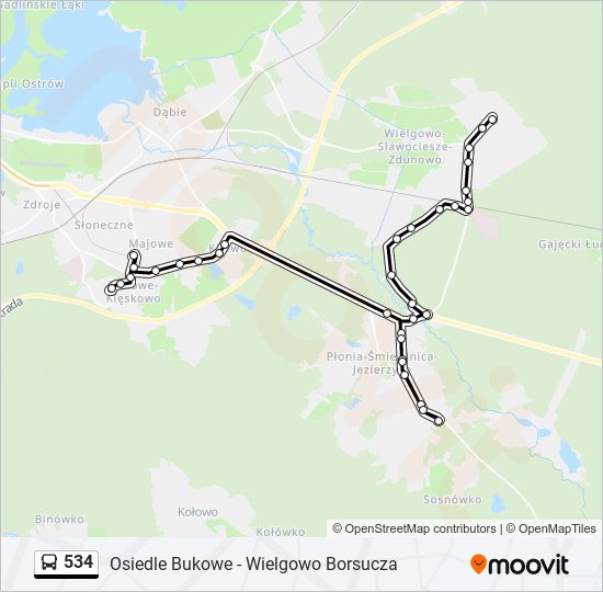 534 bus Line Map