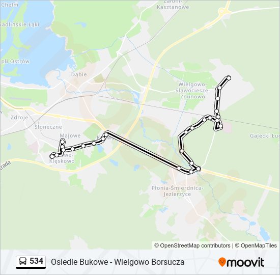 534 bus Line Map