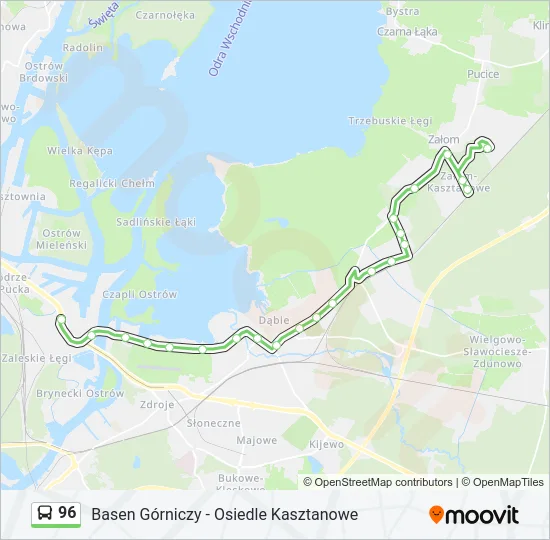 96 Bus Line Map