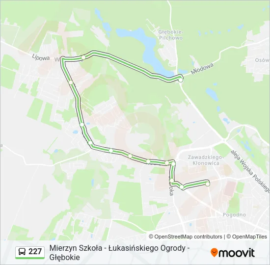 Автобус 227: карта маршрута