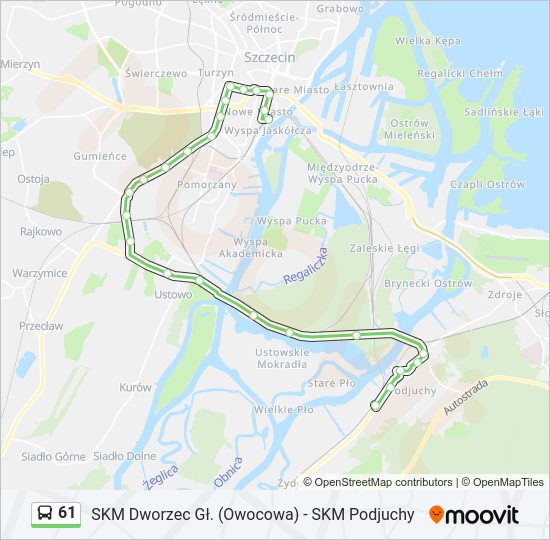 61 bus Line Map