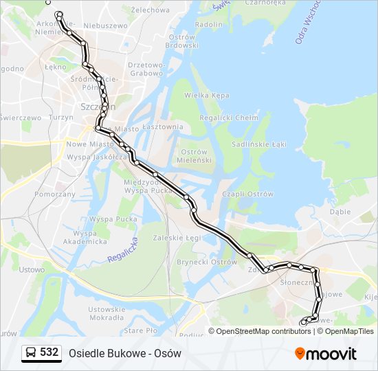 532 bus Line Map