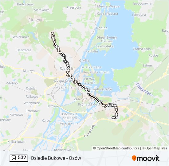 532 bus Line Map