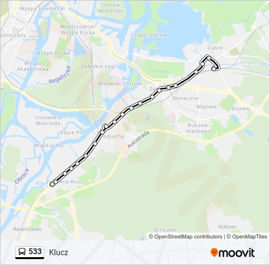 533 bus Line Map