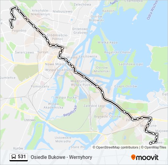 531 bus Line Map