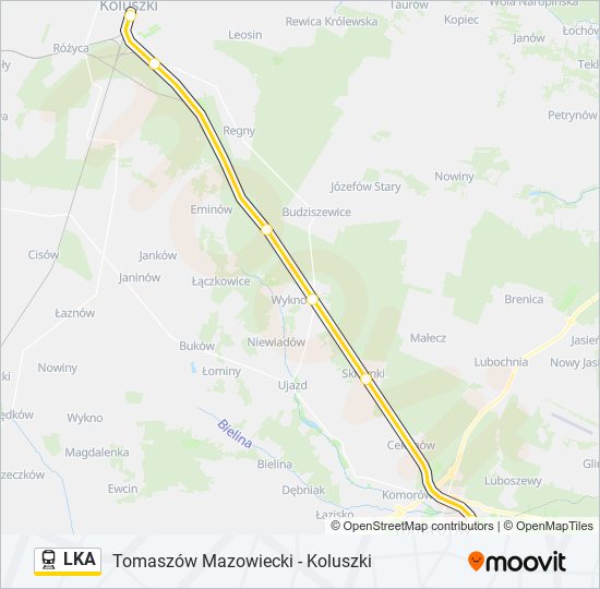 Поезд LKA: карта маршрута