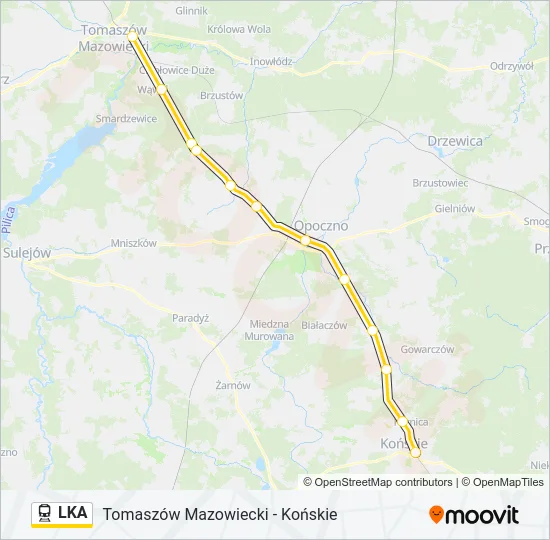 Поезд LKA: карта маршрута