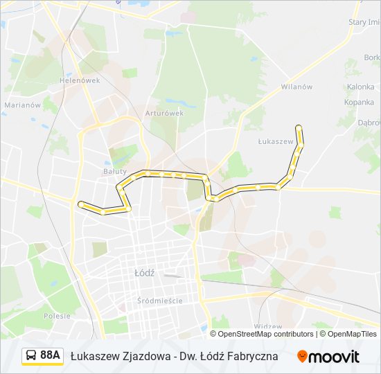 88A bus Line Map