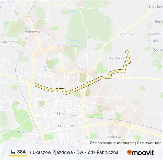 88A Bus Line Map