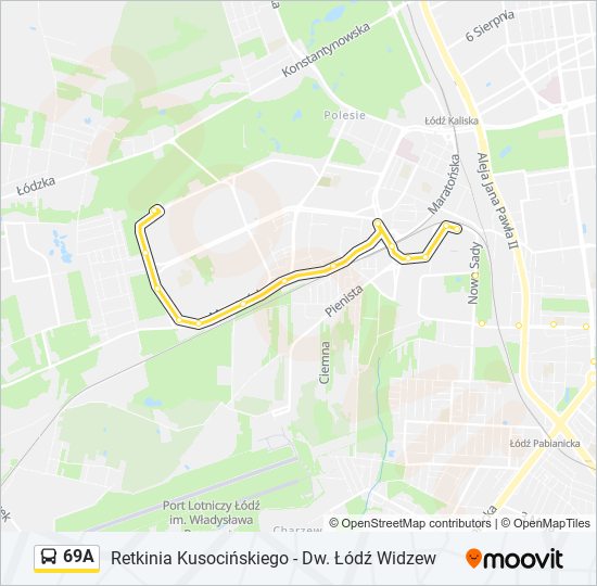 69A bus Line Map