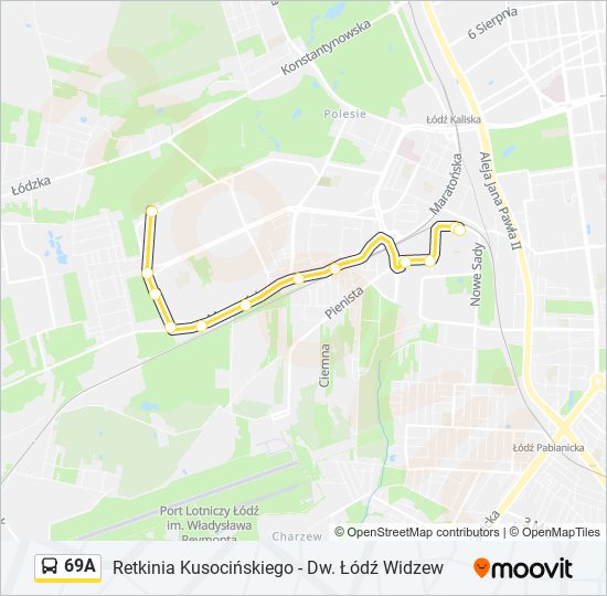 69A bus Line Map