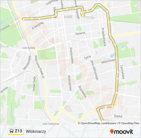 Z13 Bus Line Map
