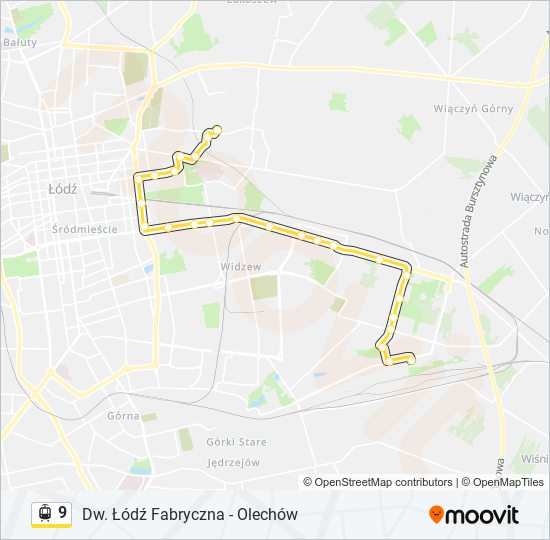 9 light rail Line Map